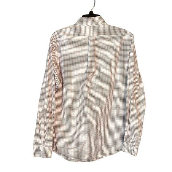 Ralph Lauren Men’s Button Down Long sleeve Shirt White Red Blue Checked Medium - Picture 2 of 4
